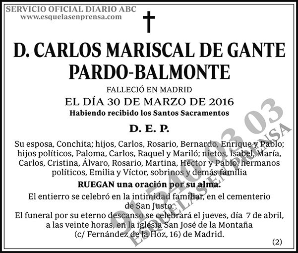 Carlos Mariscal de Gante Pardo-Balmonte